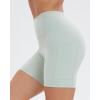 imageStelle High Waist Biker Shorts 5quot Inseam Workout Shorts for Women Tummy Control Gym Yoga Shorts with 2 Side PocketsMint Green