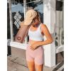 imageStelle High Waist Biker Shorts 5quot Inseam Workout Shorts for Women Tummy Control Gym Yoga Shorts with 2 Side PocketsRose Clay