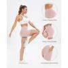 imageStelle High Waist Biker Shorts 5quot Inseam Workout Shorts for Women Tummy Control Gym Yoga Shorts with 2 Side PocketsRose Clay