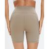 imageStelle High Waist Biker Shorts 5quot Inseam Workout Shorts for Women Tummy Control Gym Yoga Shorts with 2 Side PocketsStone