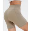 imageStelle High Waist Biker Shorts 5quot Inseam Workout Shorts for Women Tummy Control Gym Yoga Shorts with 2 Side PocketsStone
