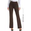 imageStelle Women 28quot30quot 32quot Bootcut Dress Pants Business Casual Work Pants with Pockets Pull On Regular Slacks for Office28 Coffee
