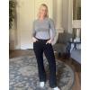 imageStelle Women 28quot30quot 32quot Bootcut Dress Pants Business Casual Work Pants with Pockets Pull On Regular Slacks for Office30 Black