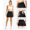 imageStelle Women Tennis Skirt Athletic Skort High Waisted Golf Inner Shorts with Pockets Running Sports PickleballBlack