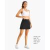 imageStelle Women Tennis Skirt Athletic Skort High Waisted Golf Inner Shorts with Pockets Running Sports PickleballBlack