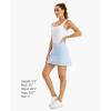 imageStelle Women Tennis Skirt Athletic Skort High Waisted Golf Inner Shorts with Pockets Running Sports PickleballLight Blue