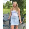 imageStelle Women Tennis Skirt Athletic Skort High Waisted Golf Inner Shorts with Pockets Running Sports PickleballLight Blue