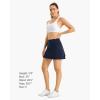 imageStelle Women Tennis Skirt Athletic Skort High Waisted Golf Inner Shorts with Pockets Running Sports PickleballNavy
