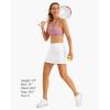 imageStelle Women Tennis Skirt Athletic Skort High Waisted Golf Inner Shorts with Pockets Running Sports PickleballWhite
