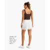 imageStelle Women Tennis Skirt Athletic Skort High Waisted Golf Inner Shorts with Pockets Running Sports PickleballWhite