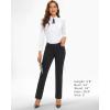 imageStelle Womens 30quot Straight Leg Dress Pants High Waisted Slacks Dress Pants for Office Work with 4 PocketsBlack