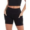 imageStelle Womens 8quot 5quot High Waist Biker Shorts Yoga Shorts with Pockets Tummy Control Workout Shorts for Running Gym5 Black