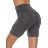 imageStelle Womens 8quot 5quot High Waist Biker Shorts Yoga Shorts with Pockets Tummy Control Workout Shorts for Running Gym8 Charcoal