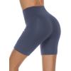 imageStelle Womens 8quot 5quot High Waist Biker Shorts Yoga Shorts with Pockets Tummy Control Workout Shorts for Running Gym8 Grey Blue