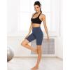 imageStelle Womens 8quot 5quot High Waist Biker Shorts Yoga Shorts with Pockets Tummy Control Workout Shorts for Running Gym8 Grey Blue