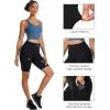 imageStelle Womens 8quot 5quot High Waist Biker Shorts Yoga Shorts with Pockets Tummy Control Workout Shorts for Running GymSilky Soft Compression8 Black