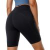 imageStelle Womens 8quot 5quot High Waist Biker Shorts Yoga Shorts with Pockets Tummy Control Workout Shorts for Running GymSilky Soft Compression8 Black