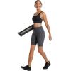 imageStelle Womens 8quot 5quot High Waist Biker Shorts Yoga Shorts with Pockets Tummy Control Workout Shorts for Running GymSilky Soft Compression8 Grey