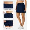 imageStelle Womens Golf Skort Skirts 16quot Hiking Skort for Tennis Outdoors Quick Drying Athletic Workout Skort with PocketsNavy