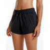 imageStelle Womens Hiking Shorts Workout Athletic Gym Running Lounge Shorts with Side Pocket 3Black