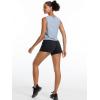 imageStelle Womens Hiking Shorts Workout Athletic Gym Running Lounge Shorts with Side Pocket 3Black