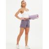 imageStelle Womens Hiking Shorts Workout Athletic Gym Running Lounge Shorts with Side Pocket 3Grayish Purple