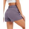 imageStelle Womens Hiking Shorts Workout Athletic Gym Running Lounge Shorts with Side Pocket 3Grayish Purple