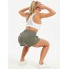 imageStelle Womens Hiking Shorts Workout Athletic Gym Running Lounge Shorts with Side Pocket 3Olive Green