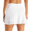 imageStelle Women Tennis Skirt Athletic Skort High Waisted Golf Inner Shorts with Pockets Running Sports PickleballWhite