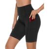 imageStelle Womens 8quot 5quot High Waist Biker Shorts Yoga Shorts with Pockets Tummy Control Workout Shorts for Running Gym8 Black