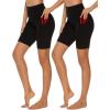 imageStelle Womens 8quot 5quot High Waist Biker Shorts Yoga Shorts with Pockets Tummy Control Workout Shorts for Running Gym8 Blackblack