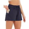 imageStelle Womens Hiking Shorts Workout Athletic Gym Running Lounge Shorts with Side Pocket 3Navy