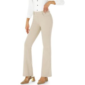 imageStelle Women 28quot30quot 32quot Bootcut Dress Pants Business Casual Work Pants with Pockets Pull On Regular Slacks for Office30 Dune