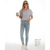 imageStelle Womens Tops Business Basic Tee Loose Fit Cap Sleeve Tshirts Clothes Fashion Trendy Outfit Summer Casual BlouseGrey