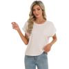 imageStelle Womens Tops Business Basic Tee Loose Fit Cap Sleeve Tshirts Clothes Fashion Trendy Outfit Summer Casual BlouseOat Milk