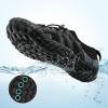 imageStelle Girls Boys Water Shoes Aqua Socks with Adjustable Laces Quick Drying Beach Sports Non Slip Swimming Hiking ShoesBlack
