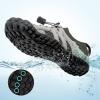 imageStelle Girls Boys Water Shoes Aqua Socks with Adjustable Laces Quick Drying Beach Sports Non Slip Swimming Hiking ShoesGrey