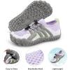 imageStelle Girls Boys Water Shoes Aqua Socks with Adjustable Laces Quick Drying Beach Sports Non Slip Swimming Hiking ShoesLight Purple