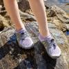 imageStelle Girls Boys Water Shoes Aqua Socks with Adjustable Laces Quick Drying Beach Sports Non Slip Swimming Hiking ShoesLight Purple