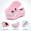 imageStelle Girls Boys Water Shoes Aqua Socks with Adjustable Laces Quick Drying Beach Sports Non Slip Swimming Hiking ShoesPink