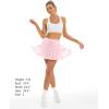 imageStelle Womens High Waist Skorts Ruffle Hem Flowy Skirts Mini Tiered Short Skirt Casual SummerBallet Pink
