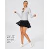 imageStelle Womens High Waist Skorts Ruffle Hem Flowy Skirts Mini Tiered Short Skirt Casual SummerBlack