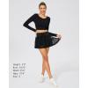 imageStelle Womens High Waist Skorts Ruffle Hem Flowy Skirts Mini Tiered Short Skirt Casual SummerBlack