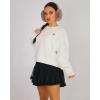 imageStelle Womens High Waist Skorts Ruffle Hem Flowy Skirts Mini Tiered Short Skirt Casual SummerBlack