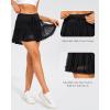 imageStelle Womens High Waist Skorts Ruffle Hem Flowy Skirts Mini Tiered Short Skirt Casual SummerBlack