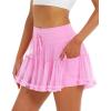 imageStelle Womens High Waist Skorts Ruffle Hem Flowy Skirts Mini Tiered Short Skirt Casual SummerCotton Candy