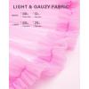 imageStelle Womens High Waist Skorts Ruffle Hem Flowy Skirts Mini Tiered Short Skirt Casual SummerCotton Candy
