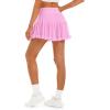 imageStelle Womens High Waist Skorts Ruffle Hem Flowy Skirts Mini Tiered Short Skirt Casual SummerCotton Candy