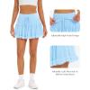 imageStelle Womens High Waist Skorts Ruffle Hem Flowy Skirts Mini Tiered Short Skirt Casual SummerLight Blue