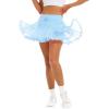 imageStelle Womens High Waist Skorts Ruffle Hem Flowy Skirts Mini Tiered Short Skirt Casual SummerLight Blue